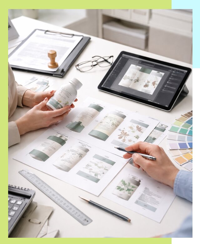 Профессиональная разработка дизайна и текста этикетки продукции в Рязани