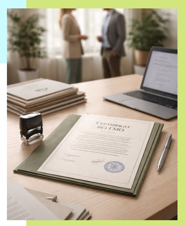 Сертификат без ГМО в Рязани от 7701 р. оформить срочно Алешин-Рзн